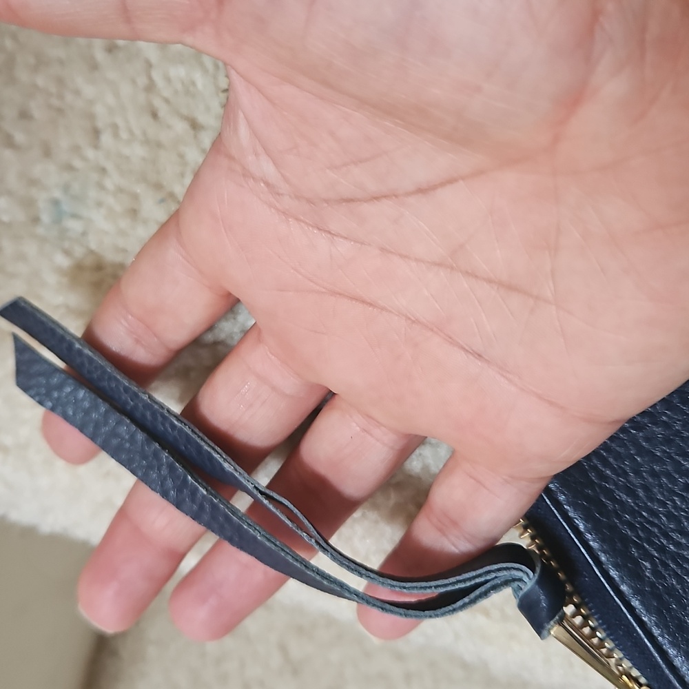 Aimee Kestenberg Navy Leather Phrase Pouch - Picture 7 of 7